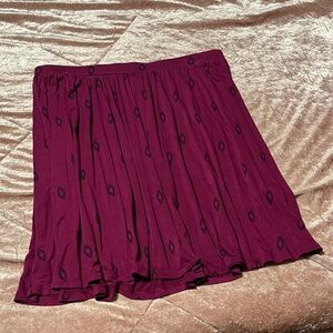 Old Navy Burgundy Skater Skirt